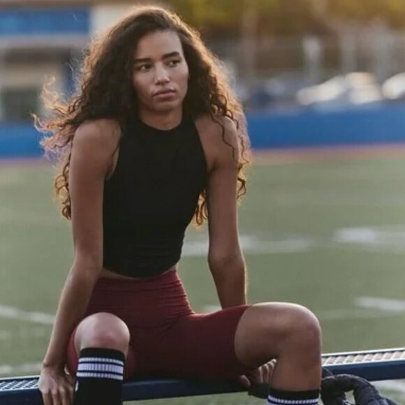 NWT FP Movement Epic Mock Neck Black Cami Tank Top - Picture 5 of 5